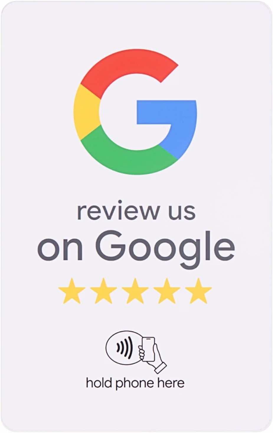 NFC Google review card